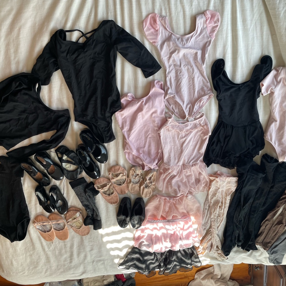 Girls Dance lot. Would say they fit 3-5years old.